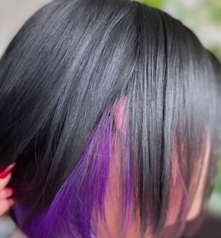 Hidden violet vivid color created at Good Beauty Chicago